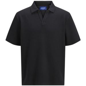 Jorislington Textuur Polo Ss, zwart, L