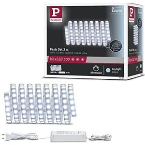 Paulmann 70665 MaxLED 500 LED strip basisset incl. 1x17 watt dimbare lichtstrip zilver lichtstrip kunststof LED strip 6500 K