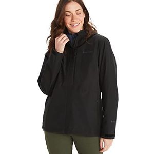 Marmot Dames Wm's Minimalist Jacket, Waterdicht GORE-TEX regenjack, ademende regenjas met capuchon, licht hardshell windjack voor wandel- en fietstochten, Black, XS