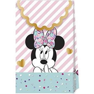 Disney 79163 Minnie Mouse papieren zakken, 6 karaat, roze