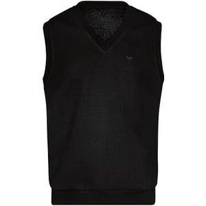 Trigema - V-hals Spencer - Geborduurd - 100% Katoen - Wafellook