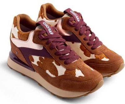 Gioseppo - Mackford - Leren Sneakers - Dierlijke Print - Metallic Accenten