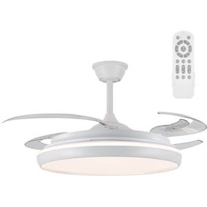wonderlamp Michu L CCT Led-ventilator met intrekbare vleugels, 80 W