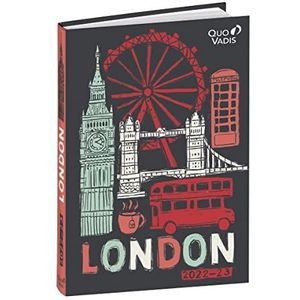 Quo Vadis Cities EUROTEXTAGENDA Schoolagenda Londen dagboek, 12 x 17 cm, jaar 2022-2023