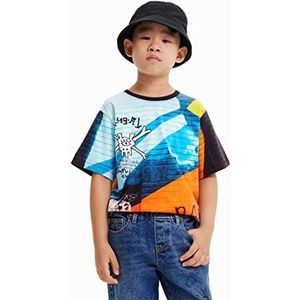 Desigual Boy's TS_Romeo 9019 Tutti Fruti shirt, materiaalafwerking, 6 jaar, Materiaal afwerking., 6 Jaar