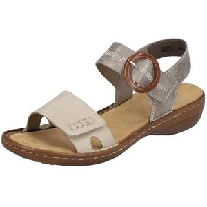 Rieker dames 608z3 sandaal, beige, 40 EU