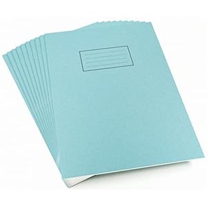 Silvine EX114 Plain Oefenboek - Blauw (Pack van 10), A4 (210x297mm)