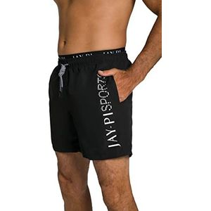 JP 1880 Heren grote maten grote maten menswear L-8XL Jay-PI zwembroek, beachwear, elastische tailleband 802567, zwart, 3XL