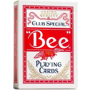 Fournier 1004508 Bee Standard Klassieke Poker speelkaarten, blauw of rood