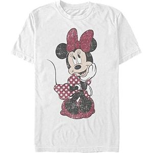 Disney Unisex Mickey-Polka Dot Minnie Organic T-shirt met korte mouwen, wit, L, wit, L