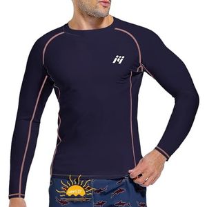 MEETWEE Rash Guard Rash Vest voor heren UV-beschermende T-shirttops met lange mouwen/korte mouwen UPF 50 Sneldrogend voor zwemmen surfen watersporten