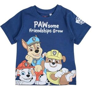 Disney T-shirt met korte mouwen voor jongens, Paw Patrol, uniseks, kinderen, Blauw, 8 Jaar
