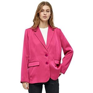 Minus Justina Sateen Blazer | Roze Blazer voor Dames | Lente Dames Pakken & Blazers | Maat 12