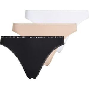 Tommy Hilfiger Dames slip, Oranje (Misty Blush/Wit/Zwart), L