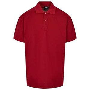 Urban Classics Oversized poloshirt voor heren, rood (brick red), XL