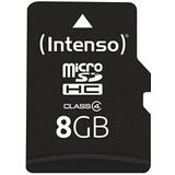 Intenso microSDHC 8GB Class 4 geheugenkaart incl. SD-adapter, zwart