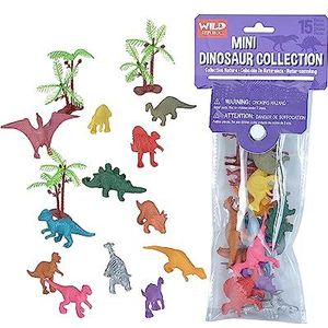 Wild Republic 22115 Mini Dinosaurus Polybag Kids Gifts, T-Rex, Triceratops, Educatief Speelgoed