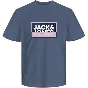 Jack & Jones JCOLOGAN Summer Print Tee Crew Neck FST, stone, XXL