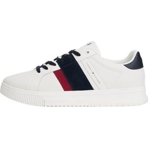 TOMMY HILFIGER - Sneakers - Marine/Rood/Wit - Laag - Leer