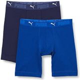 PUMA Heren Sport Cotton Long Boxer Shorts (verpakking van 2)
