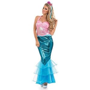 Fun Shack Zeemeermin-kostuum voor dames, onderwaterwereld, carnavalskostuum, zeemeermin, kostuum voor dames, vis, maat S
