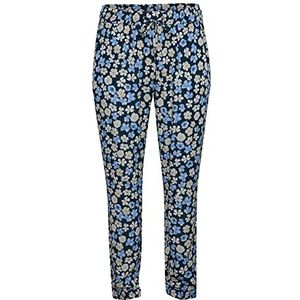 Kaffe Curve Kctiri Vriendenbroek Casual Dames, Midnight/Blue Flower Print, 42 (L)
