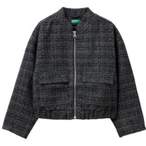 United Colors of Benetton Jas voor meisjes en meisjes, Grijs, 140