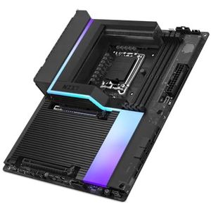 NZXT N9 Z890 - Intel Z890 LGA 1851 ATX Gaming moederbord voor Core Ultra (Series 2) - 20+1+1, DDR5, 5x M.2, PCIe 5.0, Wi-Fi 7, 5GbE, Thunderbolt 4 - RGB, Volledig metalen afdekking - Zwart