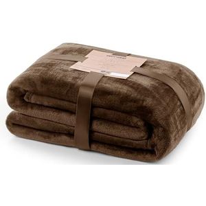 DecoKing Deken 70x150 cm bruin deken microvezel sprei fleece zacht zacht knuffelig chocolade bruin chocolade Mic