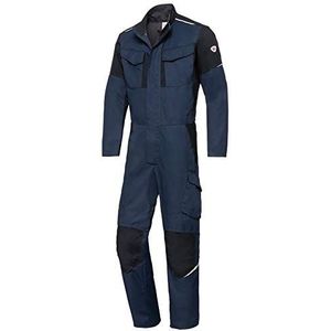 BP 2409-581-1432-44/46n Overall opstaande kraag, verborgen ritssluiting en drukknoopband, 35% aramide/30% modacryl/25% katoen/9% polyamide/1% andere vezels, nachtblauw/zwart, 44/46N grootte