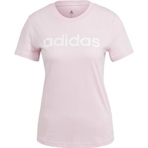adidas Dames T-shirt (korte mouw) W Lin T, Clear Pink/White, GL0771, 2XS