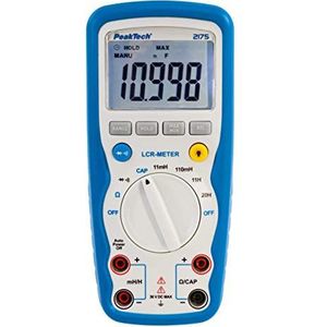 PeakTech P 2175 2175 – LCR-meter voor weerstand, capaciteit, inductiviteit, meetinstrument, 11000 counts, verlicht LCD-display, stof- en waterdicht IP67, digitale multimeter, stroommeter, doorgangstester