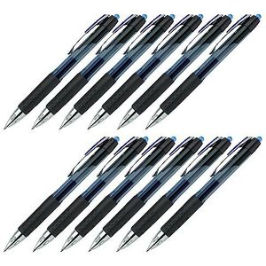 Faber-Castell Uni-ball 205059 Signo UMN-207 Gelroller, 0,4 mm, blauw, 12 stuks