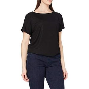ESPRIT Collection Glinsterend T-shirt met LENZING ECOVERO™, 001/Black, S