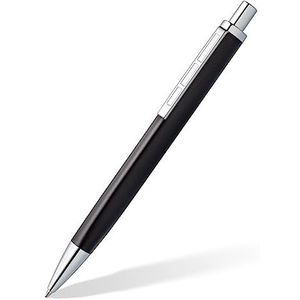 STAEDTLER Drukbalpen triplus 444 M, kleur antiek antraciet, hoogwaardige metalen behuizing in ergonomische driehoekige vorm, grote vulling M, schrijfkleur blauw, 44 M09-3