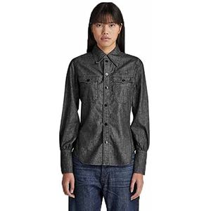 G-STAR Raw Slim overhemd voor dames, zwart (Jet Black Starch Press D22156-d195-d442), S