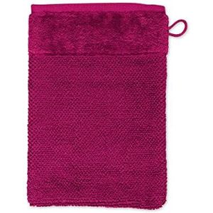 möve Bamboo Luxe washandje 15 x 20 cm van 60% katoen / 40% viscose van bamboecellulose, berry