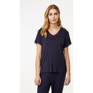 CCDK Copenhagen CCDK Jordan T-shirt met korte mouwen voor dames, donker marineblauw, pajama top, groot