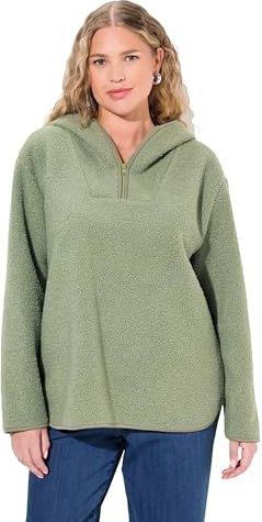 Ulla Popken - Sweatshirt - Lichtgroen - Normale Pasvorm - Lange Mouw