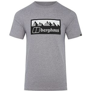 Berghaus Heren grijze hoektanden piek korte mouw tee, grijs mergel, X-Small