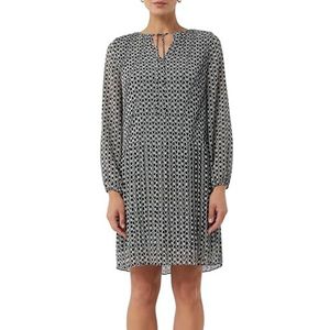 comma - A-lijn Jurk - Chiffon - Met All-over Print - Korte Lengte