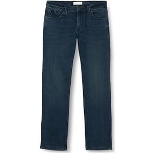TOM TAILOR Marvin Straight Jeans voor heren, 10136 - Dark Blue Denim, 33W x 36L