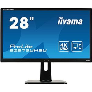 iiyama B2875UHSU-B1 28 Inch TN LCD (sRGB: 102 Percent,NTSC: 72 Percent),1ms,4K UHD 3840x2160,FreeSync ,300 cd/m² Brightness,1x HDMI,1 x DisplayPort,1 x VGA,1xDVI 3 x USB,2 x 2.5W Speakers,HA Stand