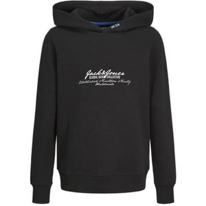 JACK&JONES JUNIOR Jongens hoodie, zwart, 128