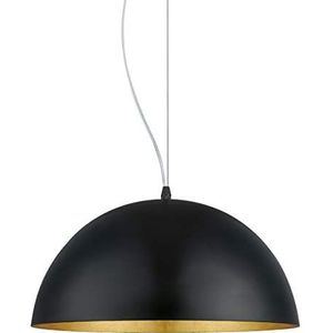 EGLO Hanglamp Gaetano 1, 1 lichtpunt, hanglamp van staal, kleur: zwart, goud, fitting: E27, Ø: 38 cm