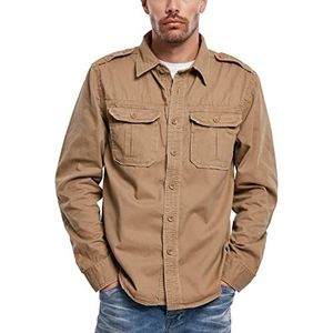 Brandit Vintage shirt met lange mouwen voor heren, Camel Longsleeve, 3XL