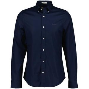 GANT - Slim Pinpoint Oxford - Hemd - Marineblauw - Standaard - 3XL