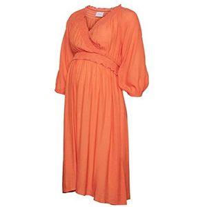 MAMALICIOUS Damesjurk, Mandarijn oranje, XL