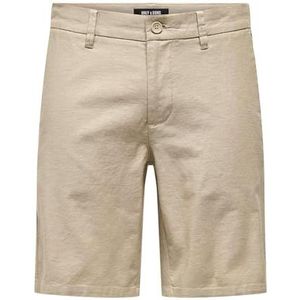 ONLY & SONS ONSMARK 0011 Cotton Linnen Shorts NOOS, Chinchilla, M