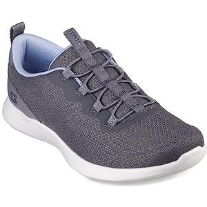 Skechers Dampschuim LITE, houtskool mesh/lichtblauwe trim, 3 UK, Houtskool Mesh Lichtblauwe Trim, 36 EU